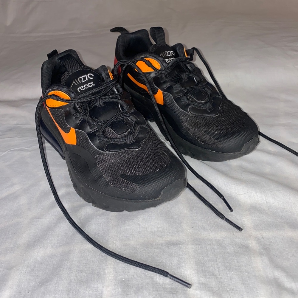 NIKE AIR MAX 270 REACT (GS) CV9638-001 BLACK RUNNING SHOES Sz 6.5Y Womens 8